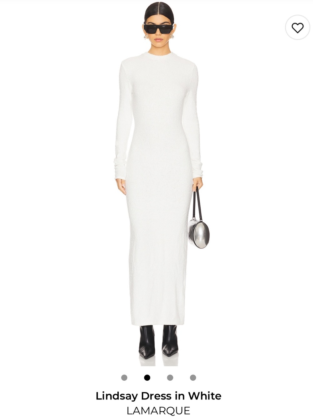LAMARQUE White Long-Sleeve Maxi Dress